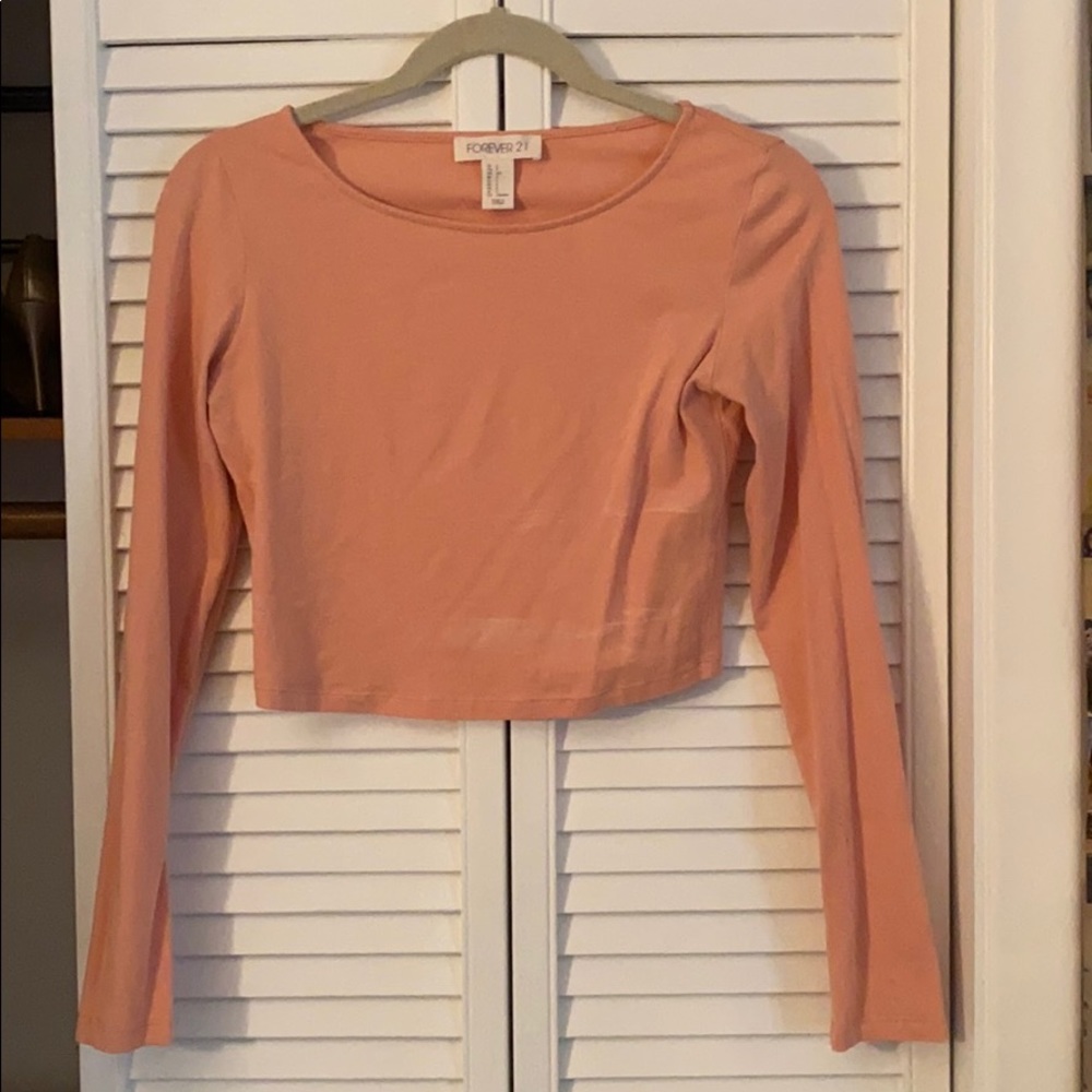 Pink cropped top